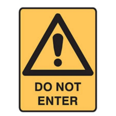 SIGN DO NOT ENTER 225X300MM POLY 841249