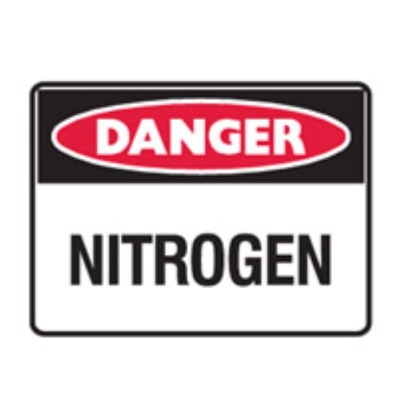 SIGN DANGER NITROGEN 300X225MM METAL 841306 (Z041191 - 450X300MM)