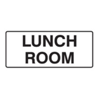 SIGN LUNCH ROOM 450X180MM METAL 840022 (Z041290 - 450X180MM)