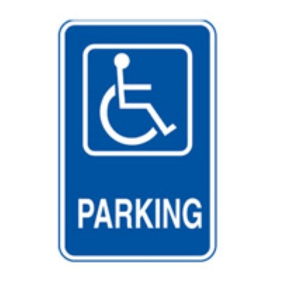 SIGN DISABLED PARKING 300X450MM METAL 832118