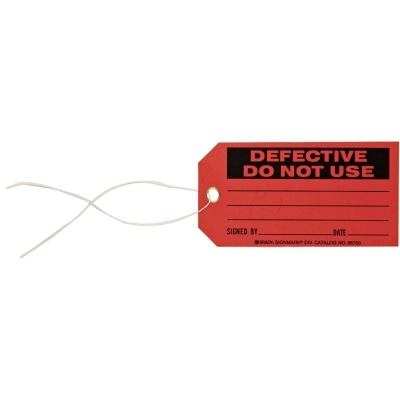 TAG DEFECTIVE DO NOT USE 76X146MM CARDSTOCK PACK 100 86750