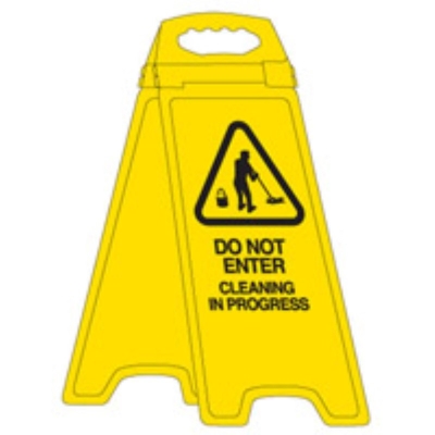FLOOR STAND DO NOT ENTER CLEANING IN PROGRESS 670X280MM DELUXE 841990
