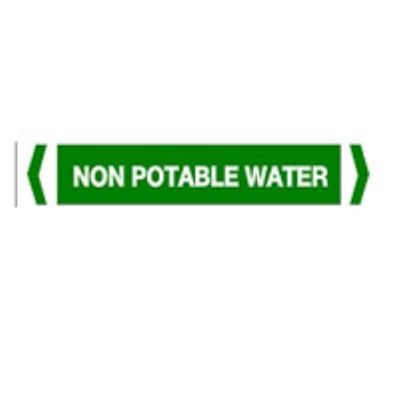 PIPE MARKER NON POTABLE WATER 10X100MM TO SUIT PIPE O.D. UP TO 40MM PACK 10 8424