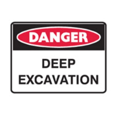 SIGN DANGER DEEP EXCAVATION 600X450MM FLUTE 831005 (Z046677 - 600X450MM)