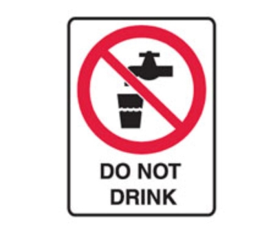 SIGN DO NOT DRINK 225X300MM METAL 841144 (Z046835 - 180X250MM)
