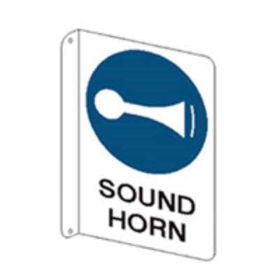 SIGN SOUND HORN 225X300MM POLY FLANGED DOUBLE SIDED 845315