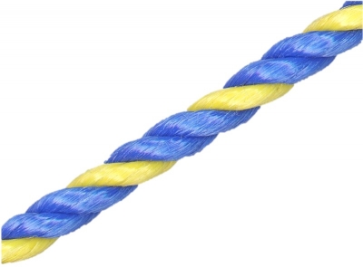 ROPE POLYPROP BLUE/YELLOW 6MMX400MT