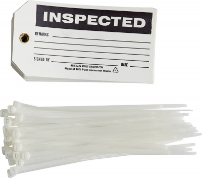 TAG INSPECTED 146X76MM POLYESTER PACK 25 76157