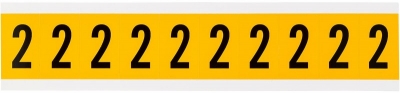 STICKER NUMBER 0 25MM BLACK ON YELLOW CARD OF 10 15300 (Z050634 - )