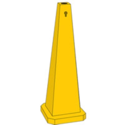 SAFETY CONE BLANK YELLOW 890MM 77205