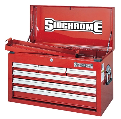 TOOL CHEST 6 DRAWER 663X335X383MM SIDCHROME