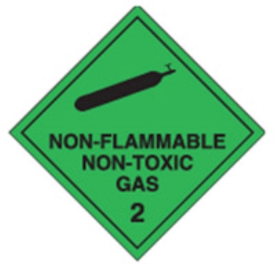 SIGN DANGEROUS GOODS DIAMOND NON FLAMMABLE NON TOXIC (BLACK) 270MM² METAL 83600 (Z053051 - 270MM)