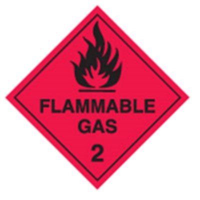 SIGN DANGEROUS GOODS DIAMOND FLAMMABLE GAS 2 270MM² METAL 836001 (Z053052 - 270MM)