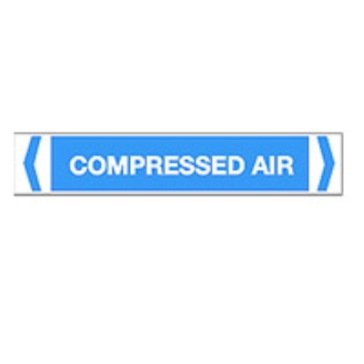 PIPE MARKER COMPRESSED AIR 31X475MM TO SUIT PIPE O.D. 40-70MM PACK 10 877277 (Z053619 - )