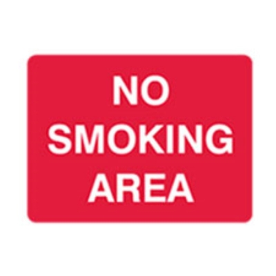 SIGN NO SMOKING AREA 600X450MM METAL 833757