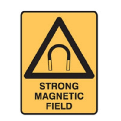 SIGN STRONG MAGNETIC FIELD 450X600MM METAL 840620