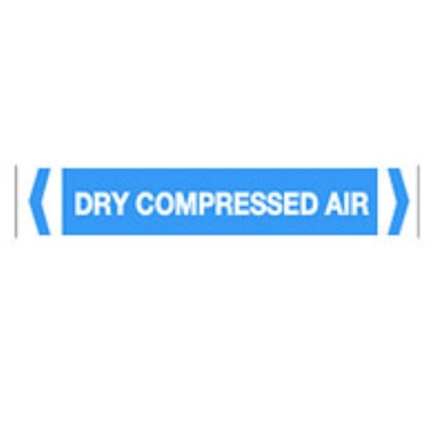 PIPE MARKER DRY COMPRESSED AIR 10X100MM TO SUIT PIPE O.D. UP TO 40MM PACK 10 842
