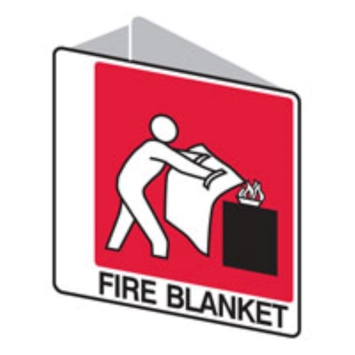 SIGN FIRE BLANKET 225X225MM POLY 3D 834621