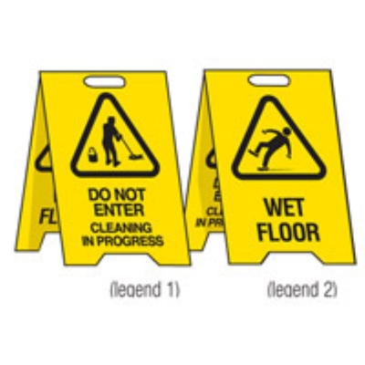 "FLOOR STAND DO NOT ENTER CLEANING IN PROGRESS, WET FLOOR 300X500MM DOUBLE SIDED