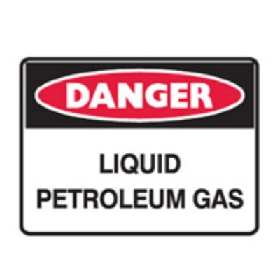 SIGN DANGER LIQUID PETROLEUM GAS 450X300MM METAL 832419