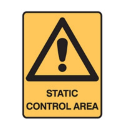 SIGN STATIC CONTROL AREA 300X450MM POLY