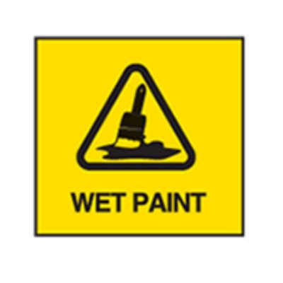STICKER WET PAINT 206X206MM TO SUIT LOCK-IN SIGN FRAME 836707