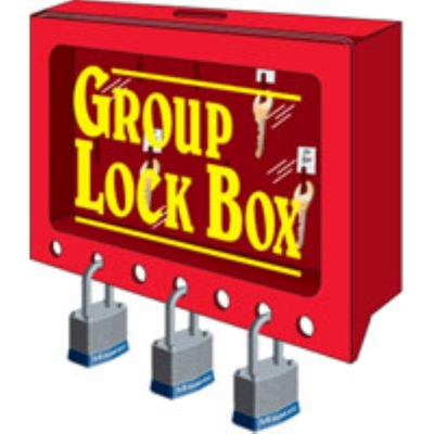LOCK BOX GROUP WALL MOUNT 7 HOLE 203X178X57MM 854243