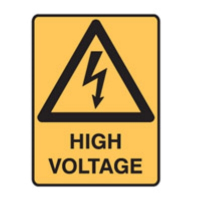 SIGN HIGH VOLTAGE 300X450MM POLY 835781