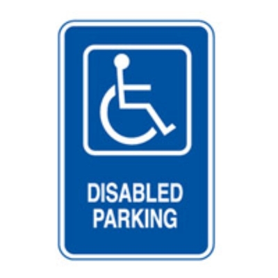 SIGN DISABLED PARKING 300X450MM METAL 842283