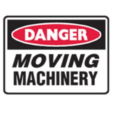 STICKER DANGER MOVING MACHINERY 125X90MM PACK 5 855005