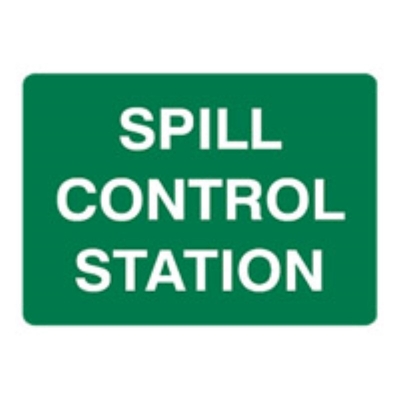SIGN SPILL CONTROL STATION 300X225MM POLY 841319 (Z063974 - 600X450MM)