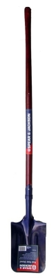 SHOVEL POST HOLE SQUARE 275X200MM C/W TIMBER HANDLE