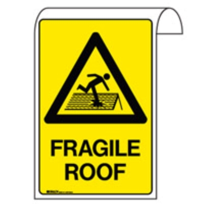 SIGN FRAGILE ROOF 500X300MM SCAFFOLDING 861128