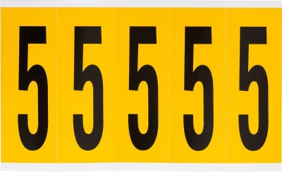STICKER NUMBER 0 98MM BLACK ON YELLOW CARD OF 5 97090 (Z070056 - )