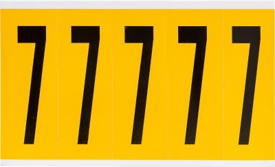 STICKER NUMBER 0 98MM BLACK ON YELLOW CARD OF 5 97090 (Z070058 - )