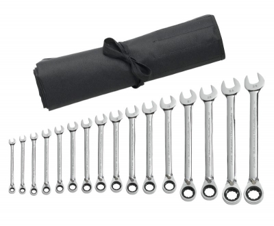 SPANNER SET GEARED REVERSIBLE 16PC METRIC GEARWRENCH