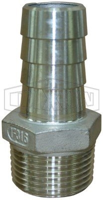 HOSE END BSP MALE 316 STAINLESS STEEL 50MM