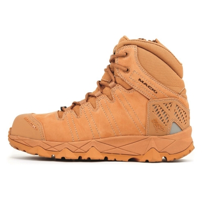 BOOT MACK LACE UP ZIP SIDE WHEAT 11.0