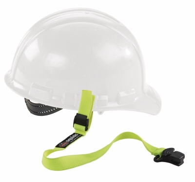 STRAP CHIN HARD HAT LIME C/W CLAMP