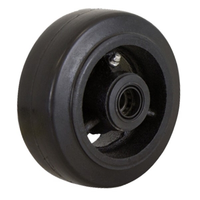 WHEEL RUBBER TYRED CAST IRON CENTRED 125MM 3/4 AXLE RT5547-75