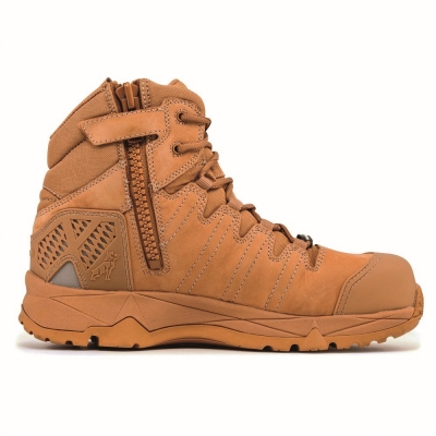 BOOT MACK LACE UP ZIP SIDE WHEAT 6.0