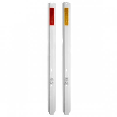 POST GUIDE STEEL RED/WHITE REFLECTIVE 50X100MM 1.35M (5K DELINEATOR)
