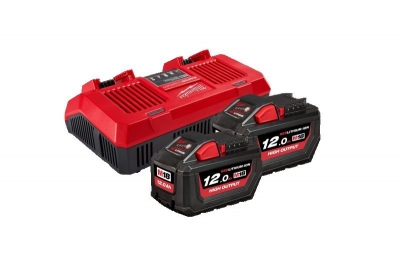 BATTERY STARTER PACK 18V C/W 2X12.0AH HIGH OUTPUT BATTERIES & DUAL RAPID CHARGER